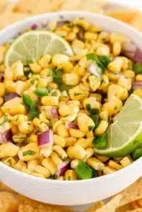 Homemade Chipotle Corn Salsa in a Bowl