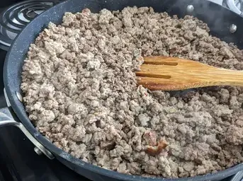 Homemade French meat stuffing served on a festive table