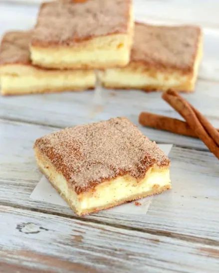 Homemade Churro Cheesecake with Cinnamon Sugar Topping