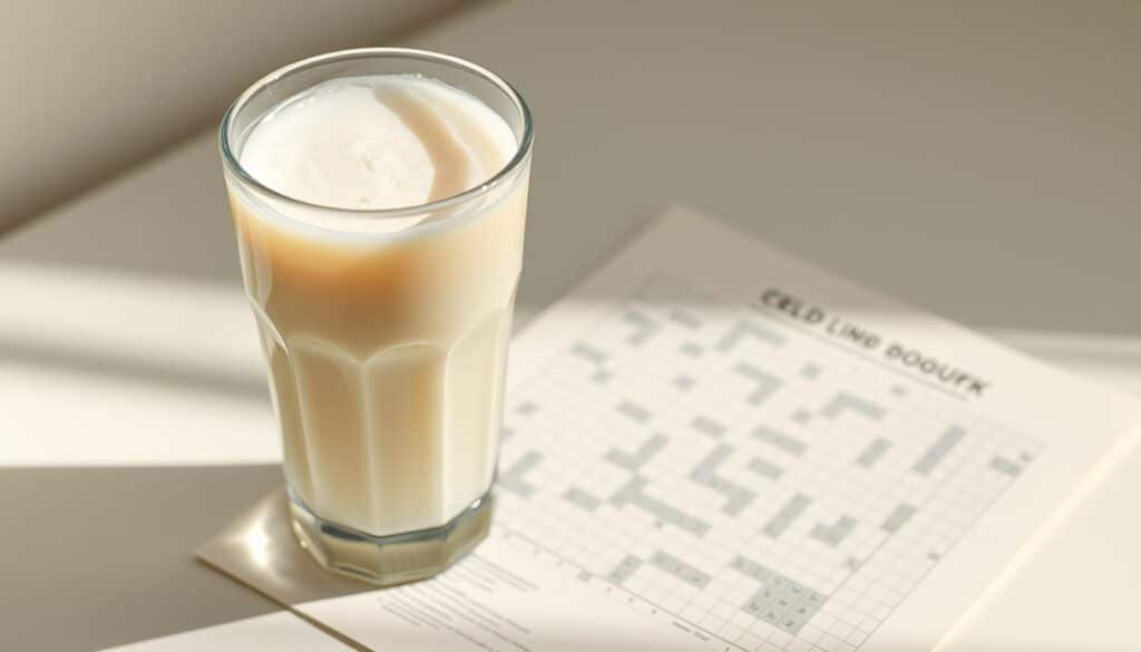 cold yogurt drink crossword
