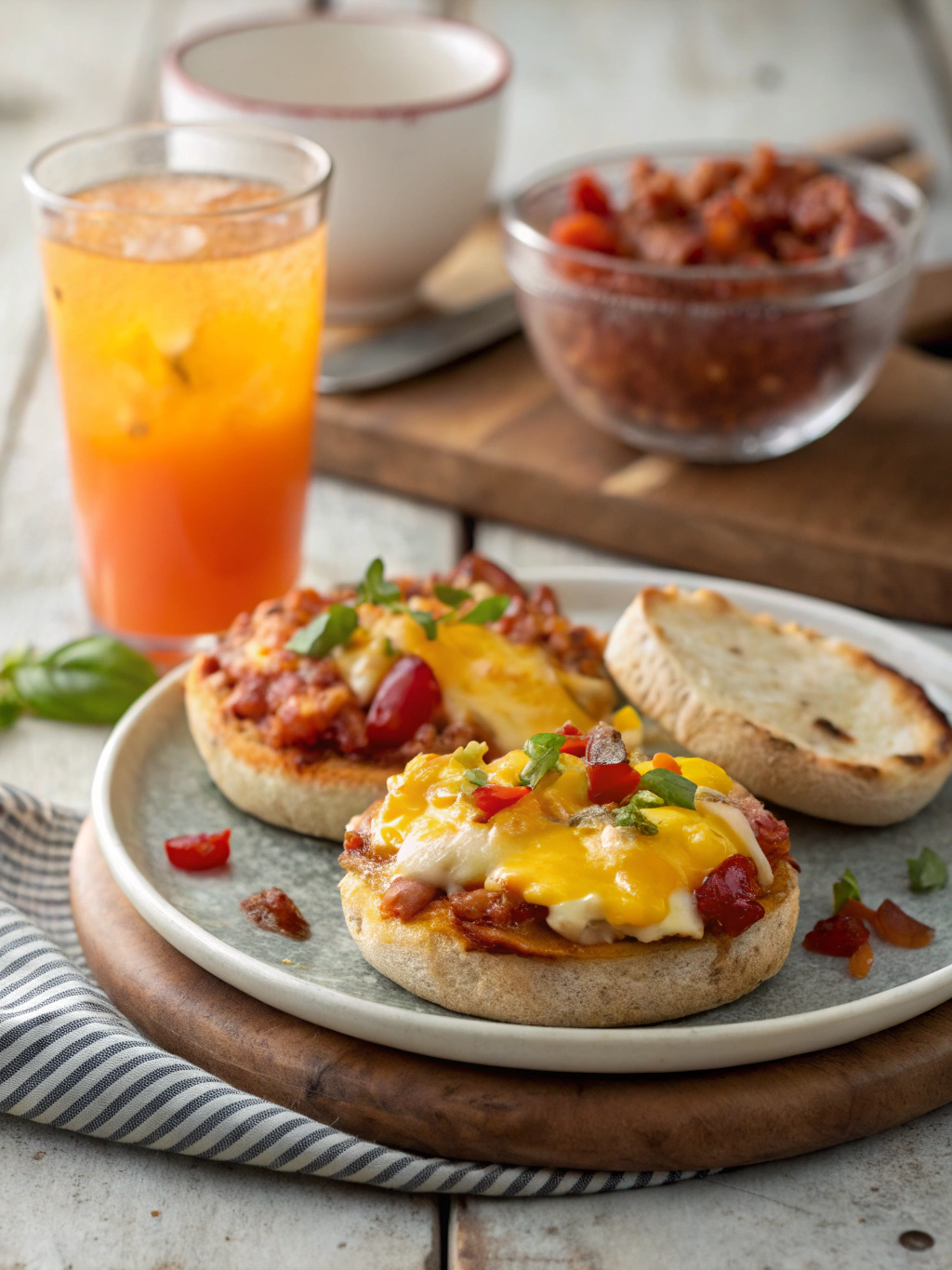 English Muffin Breakfast Pizzas