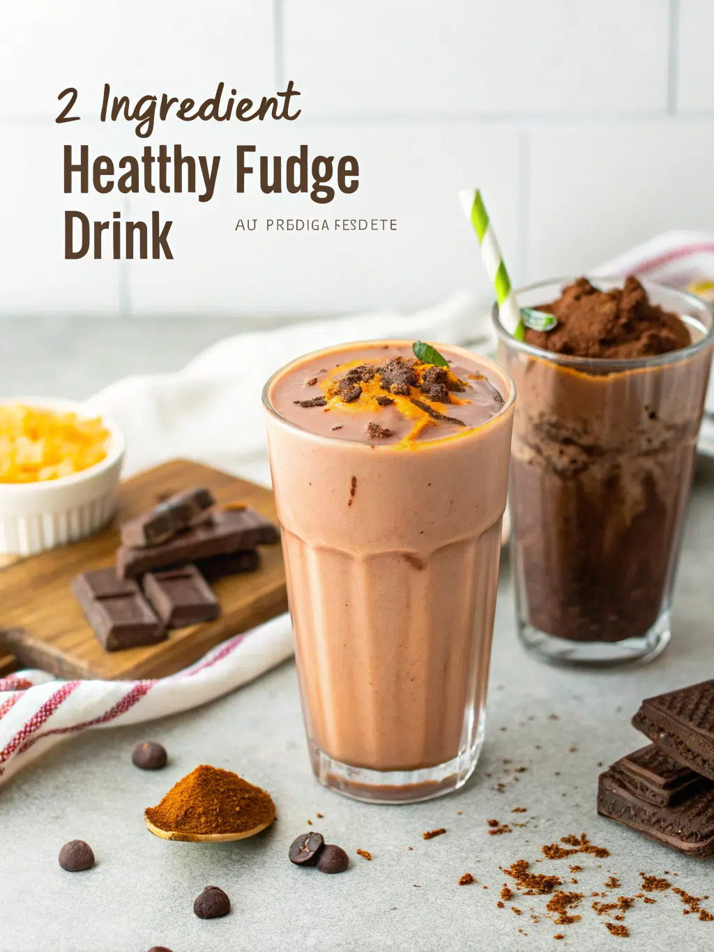 2 Ingredient Healthy Fudge