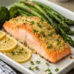Crispy Parmesan Crusted Baked Salmon