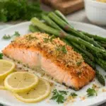 Crispy Parmesan Crusted Baked Salmon