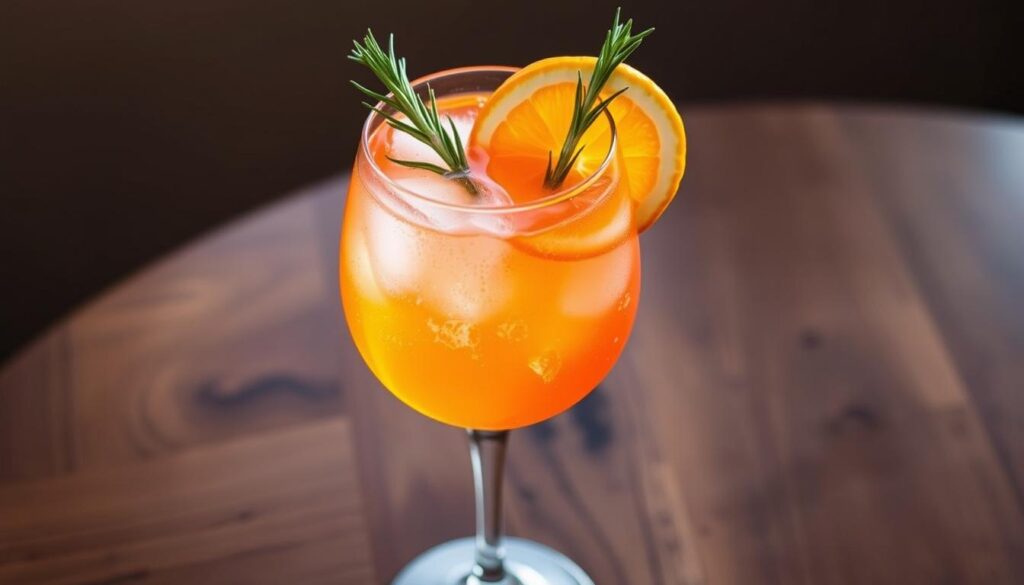 Non-Alcoholic Aperol Spritz Mocktail