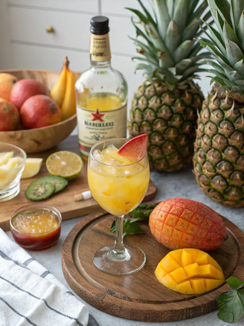 Pineapple Mango Rum Punch Recipe: 5 Steps to Tropical Bliss! 1 Pineapple Mango Rum Punch Ingredients