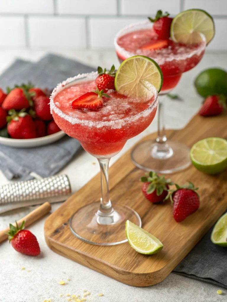 Strawberry Lime Mocktail Margarita