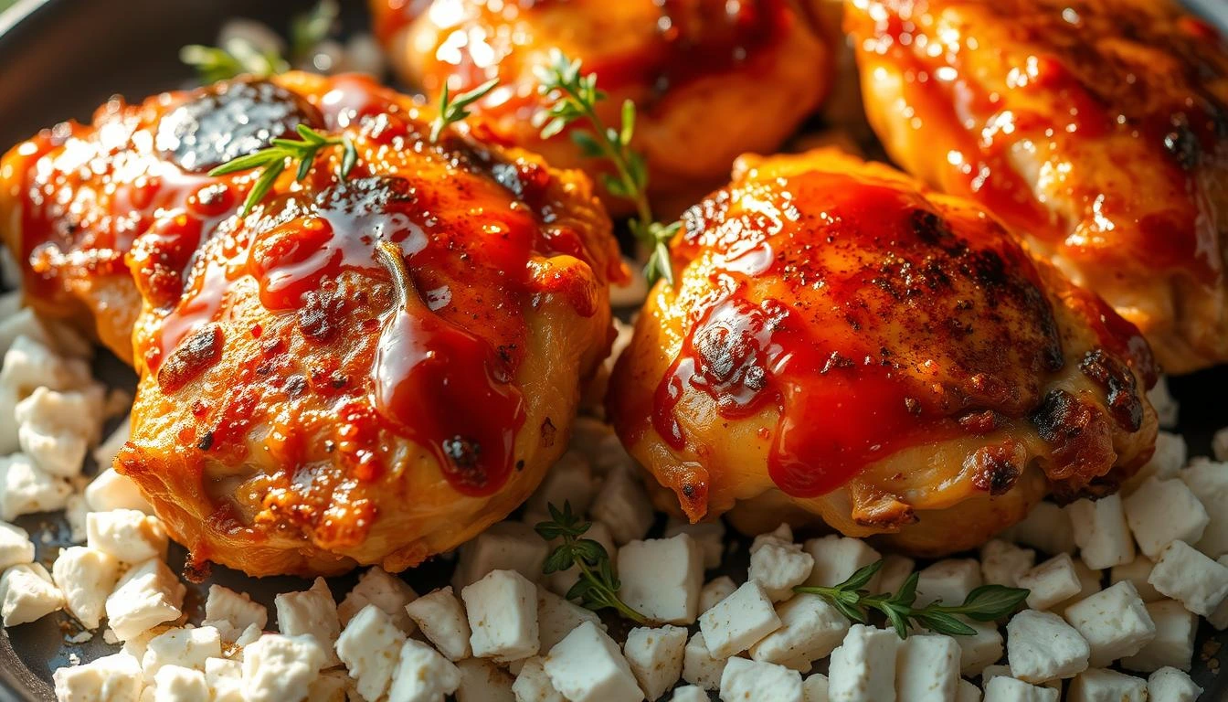 Crispy Hot Honey Feta Chicken