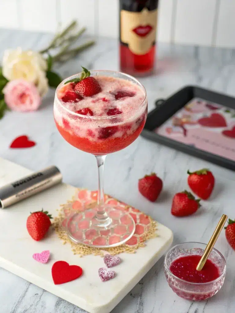 lipstick galentines cocktail