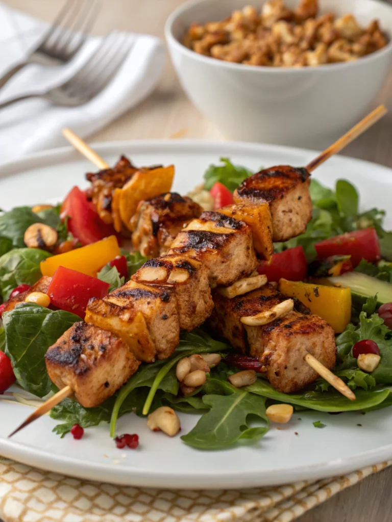 BBQ Chicken Skewer Salad