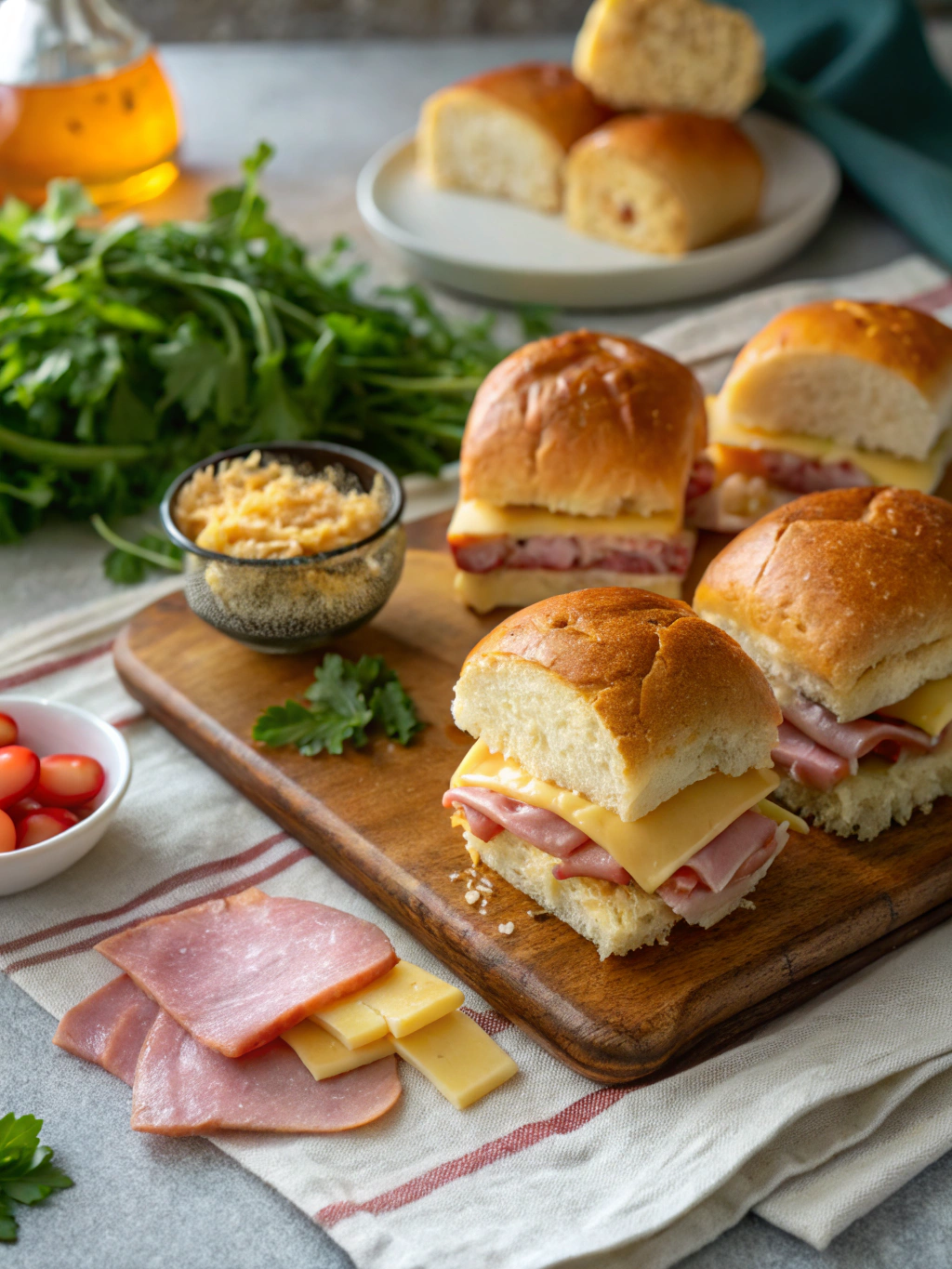 Baked Ham and Cheese Sliders Ingredients