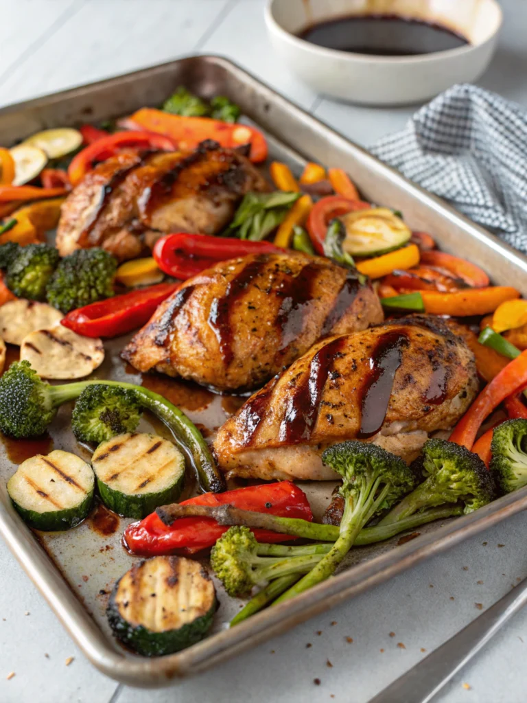 Balsamic Glazed Chicken and Veggies (Sheet Pan)