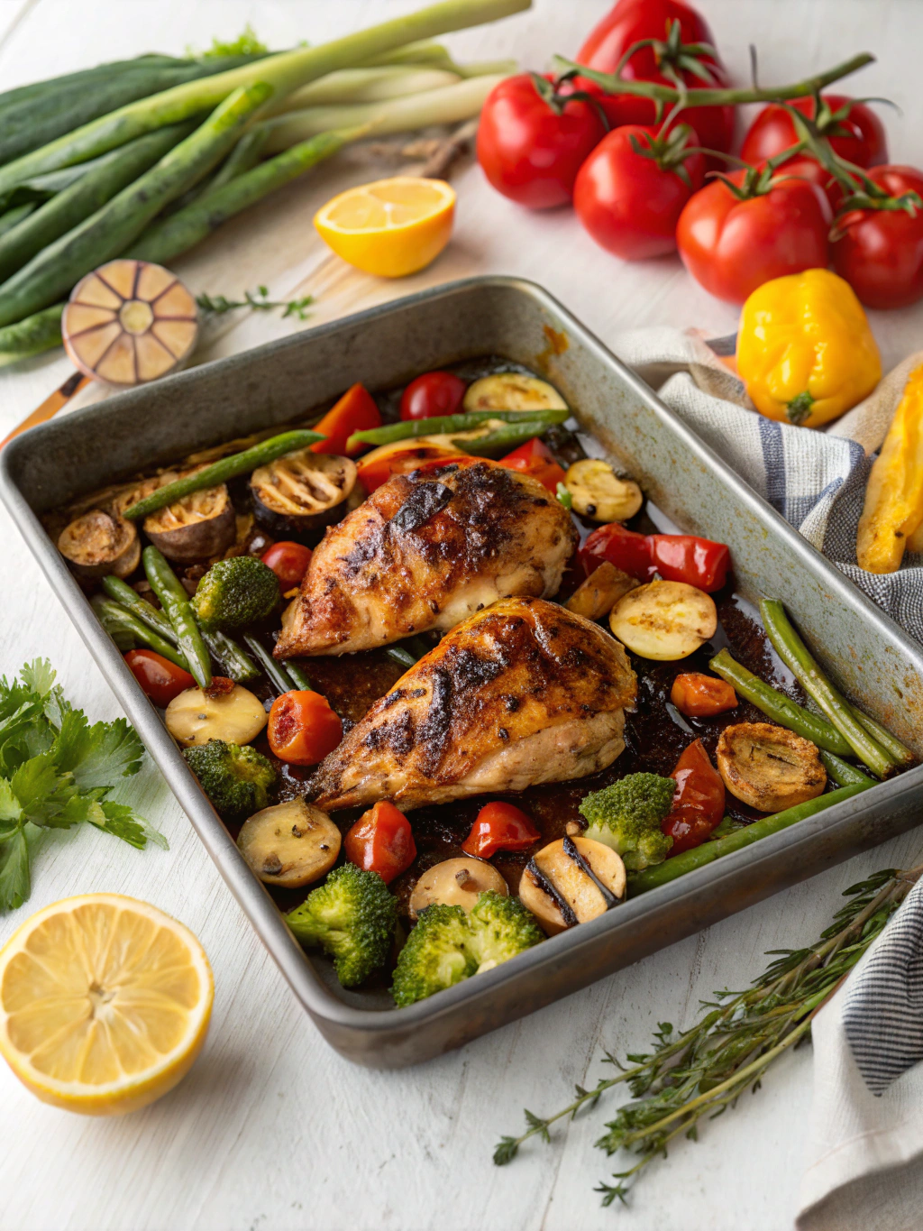 Balsamic Glazed Chicken and Veggies (Sheet Pan): 5 Easy Steps! 3 Balsamic Glazed Chicken and Veggies (Sheet Pan): 5 Easy Steps!