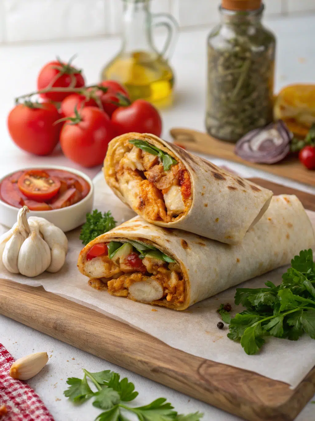 Cheesy Chicken Garlic Wraps: 7 Secrets to the Perfectly Melty Delight! 3 Cheesy Chicken Garlic Wraps Ingredients