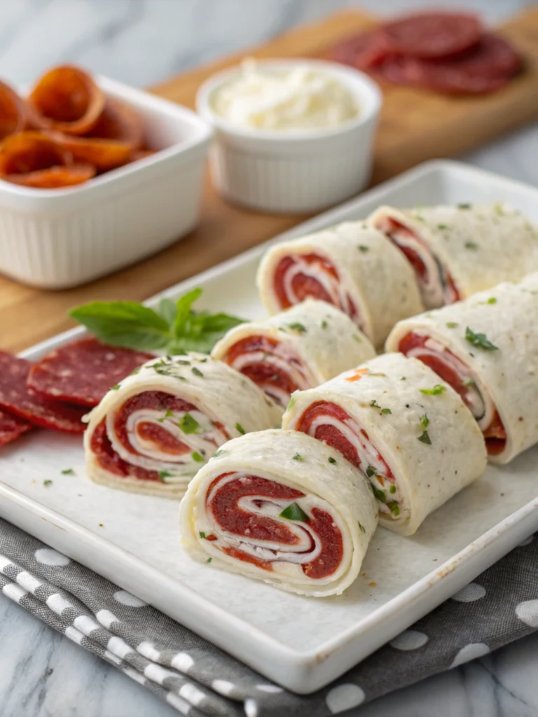 Cream Cheese Salami Roll Ups