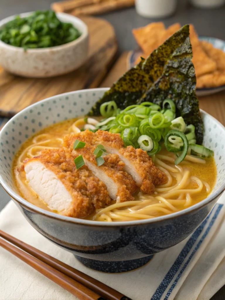 Creamy Miso Ramen with Chicken Katsu
