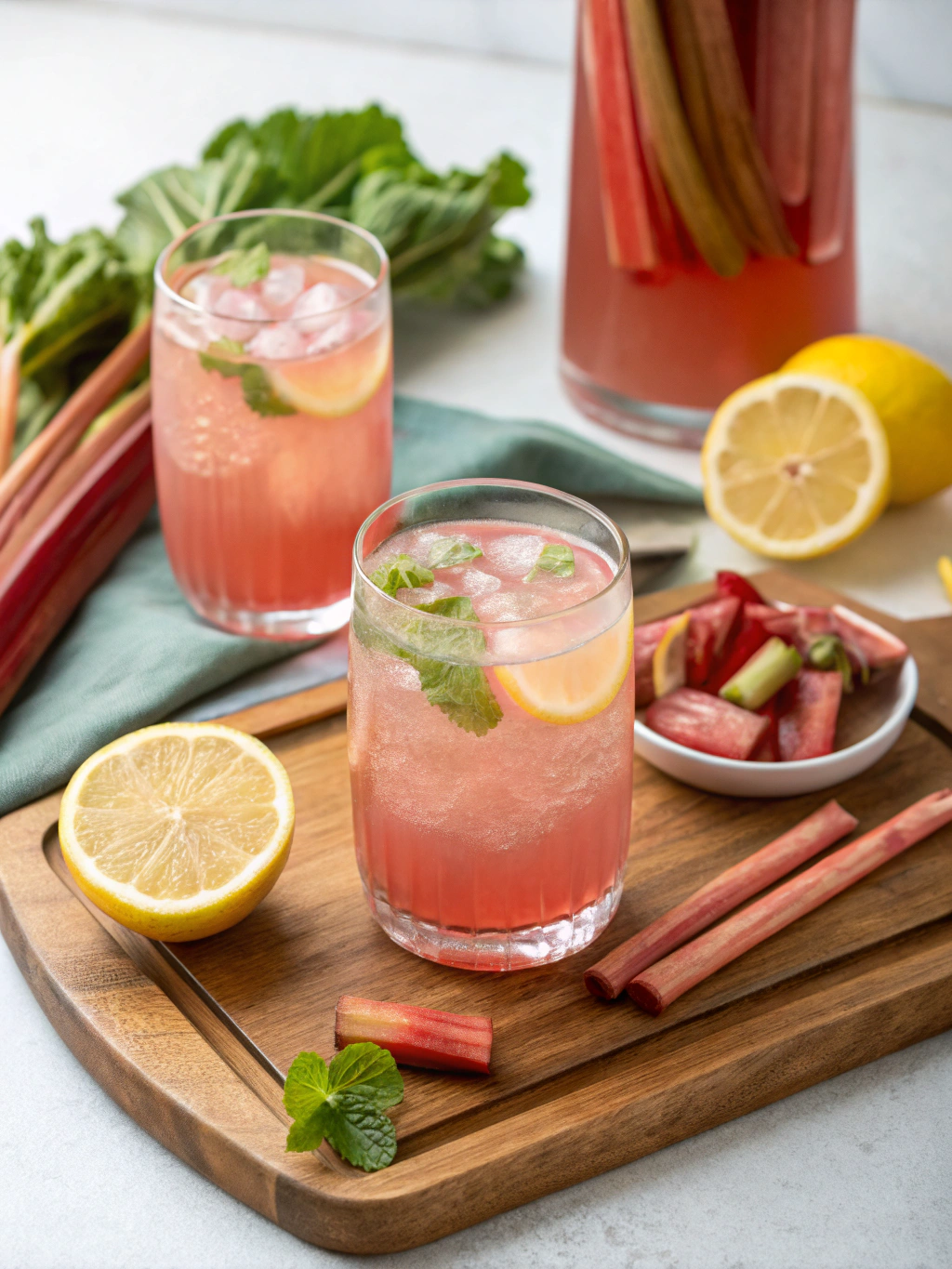 Delicious Homemade Rhubarb Lemonade Recipe