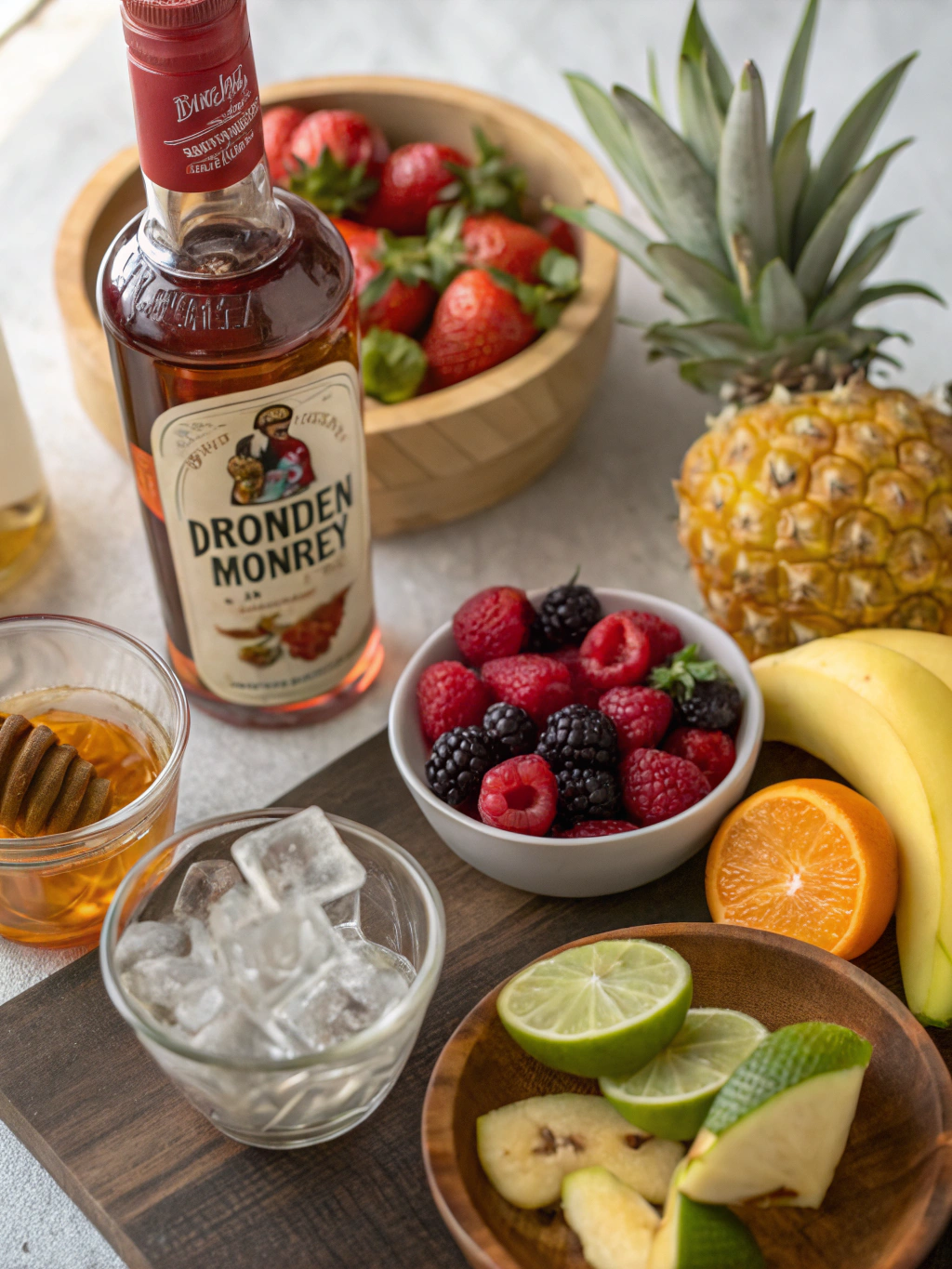 Drunken Monkey Rum Cocktail ingredients