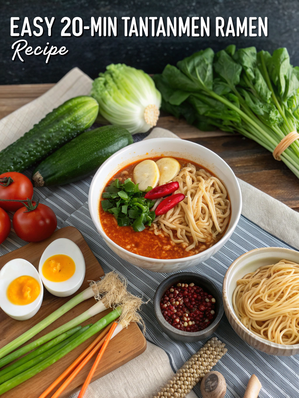 Easy 20-Min Tantanmen Ramen Recipe: 7 Steps to Quick Comfort! 3 Easy 20-Min Tantanmen Ramen Recipe Ingredients