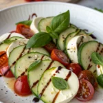 Easy Cucumber Caprese Salad