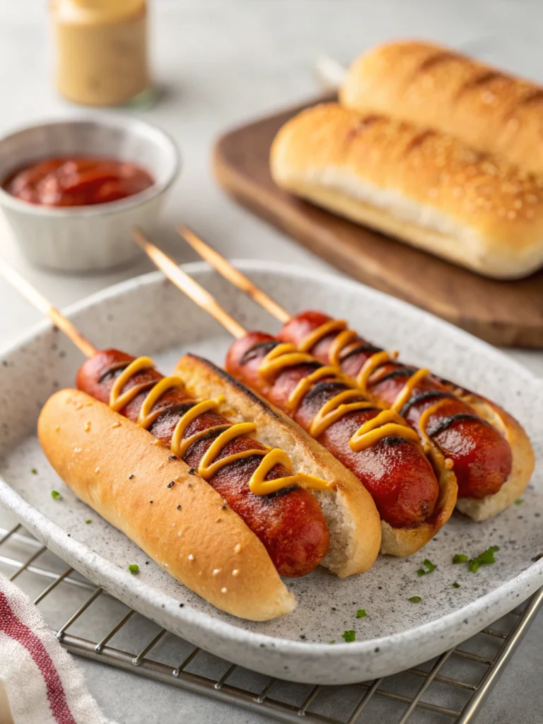 Firecracker Hot Dogs on a Stick
