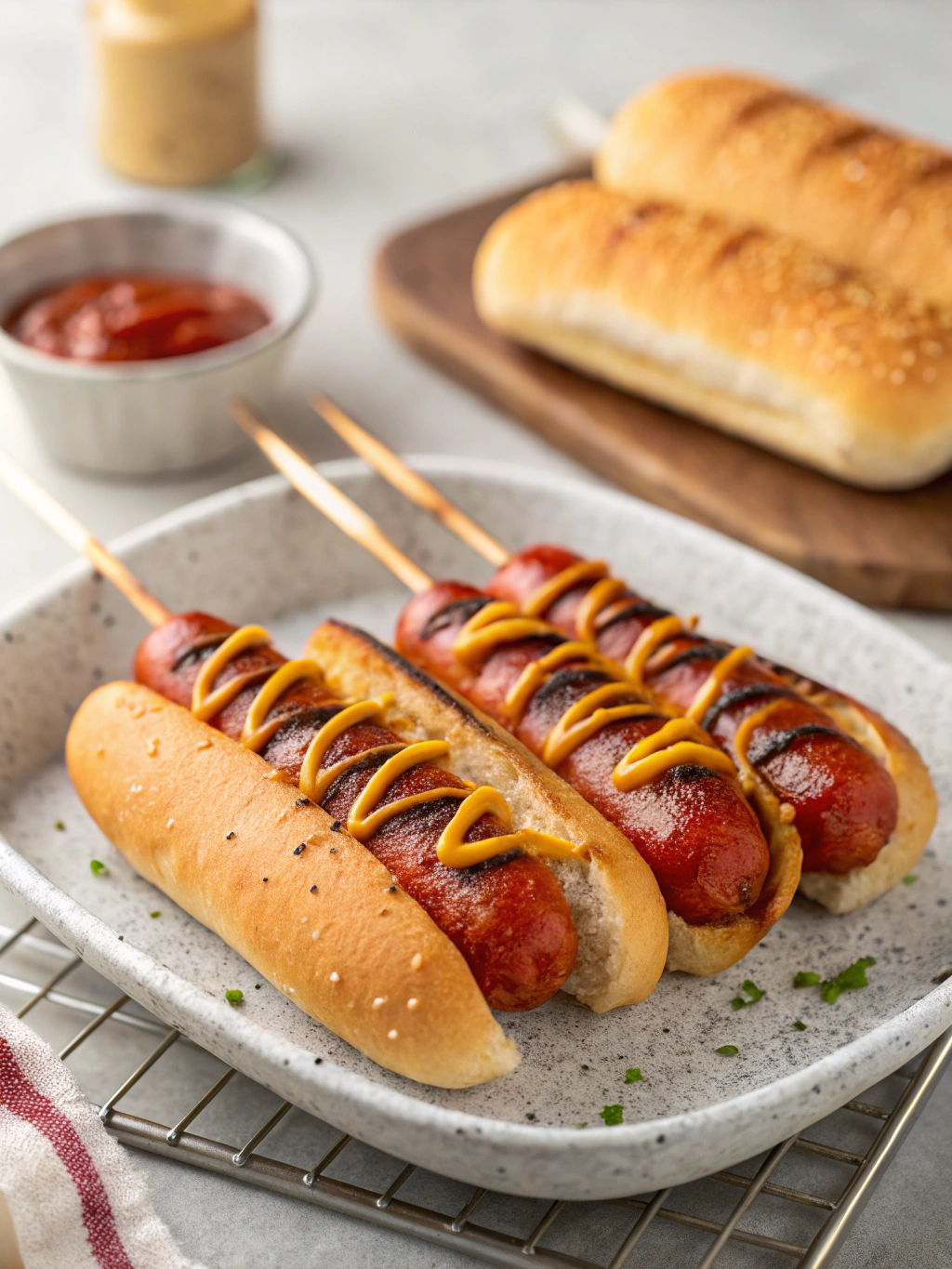 Firecracker Hot Dogs on a Stick