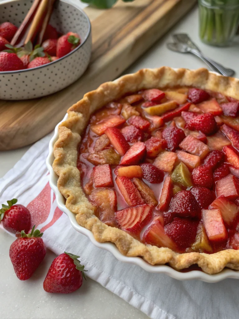 Fresh Strawberry Rhubarb Pie