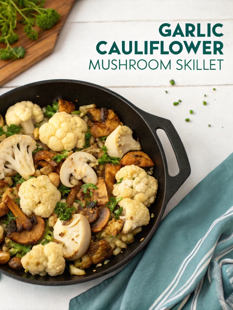 Garlic Cauliflower Mushroom Skillet