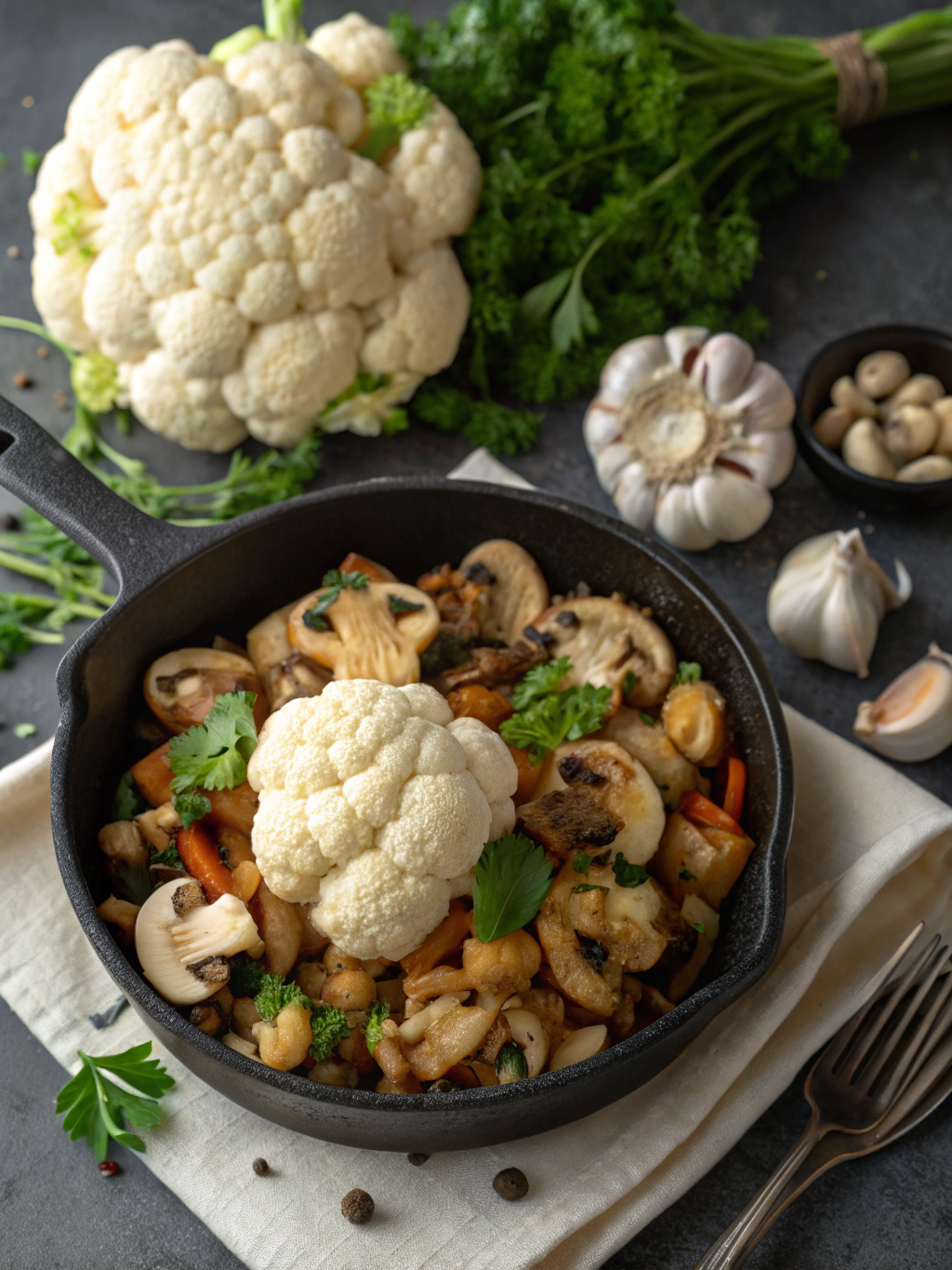 Garlic Cauliflower Mushroom Skillet: 5 Reasons It's Your New Go-To Meal! 3 Garlic Cauliflower Mushroom Skillet: 5 Reasons It's Your New Go-To Meal!