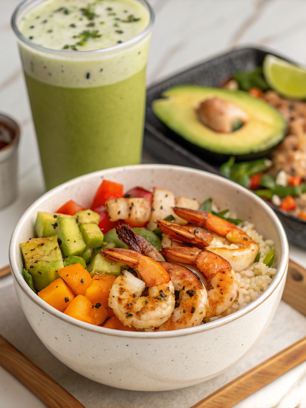 Grilled Shrimp Bowl with Avocado