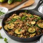 Ground Turkey and Zucchini Skillet