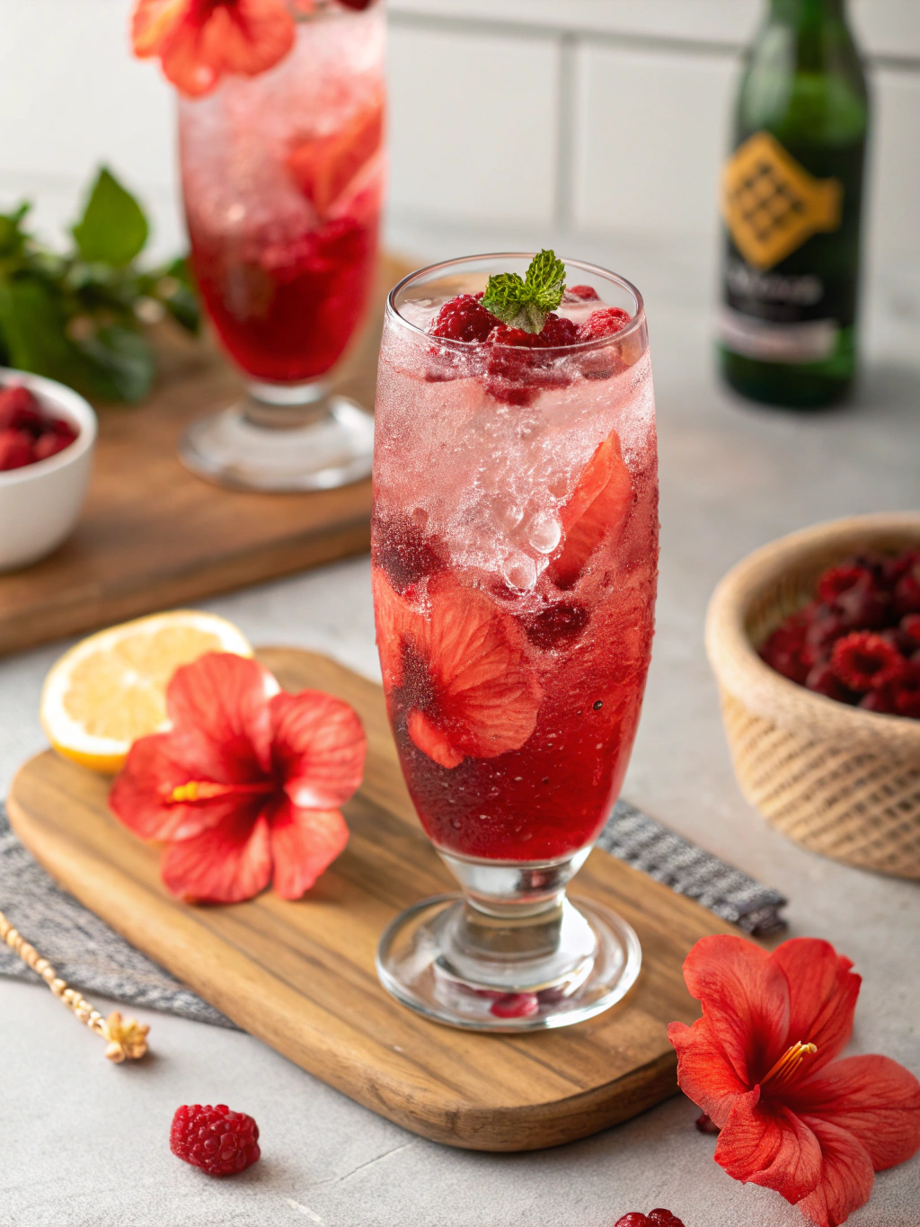 Hibiscus Sparkling Mocktail