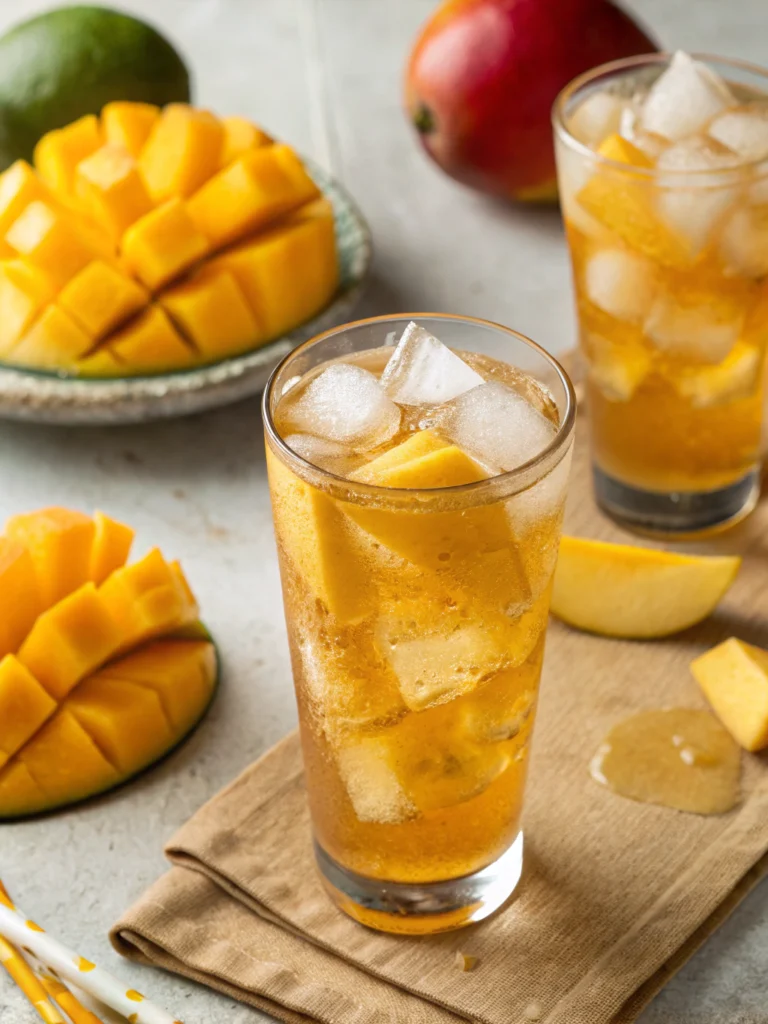 Homemade Mango Iced Tea