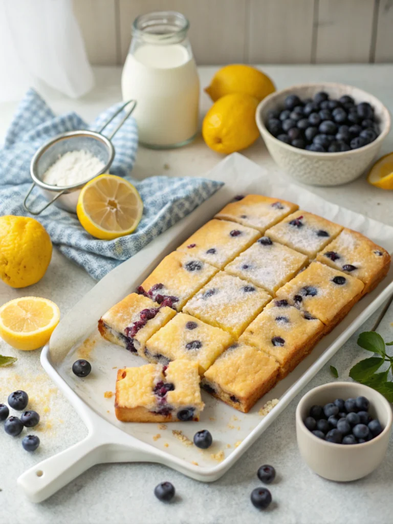 Lemon Blueberry Sheet Cake