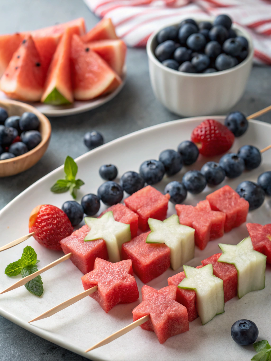 Patriotic Fruit Kabobs with Watermelon Stars and Blueberry Skewers: Top 7 Tips 3 Patriotic Fruit Kabobs with Watermelon Stars and Blueberry Skewers: Top 7 Tips