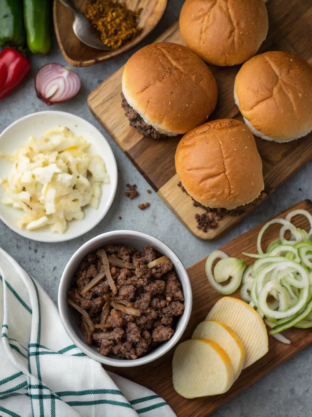 Philly Cheesesteak Sloppy Joes: 5 Secret Tips to Make Them Perfect! 3 Philly Cheesesteak Sloppy Joes Ingredients
