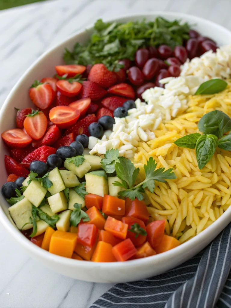 Rainbow Orzo Salad