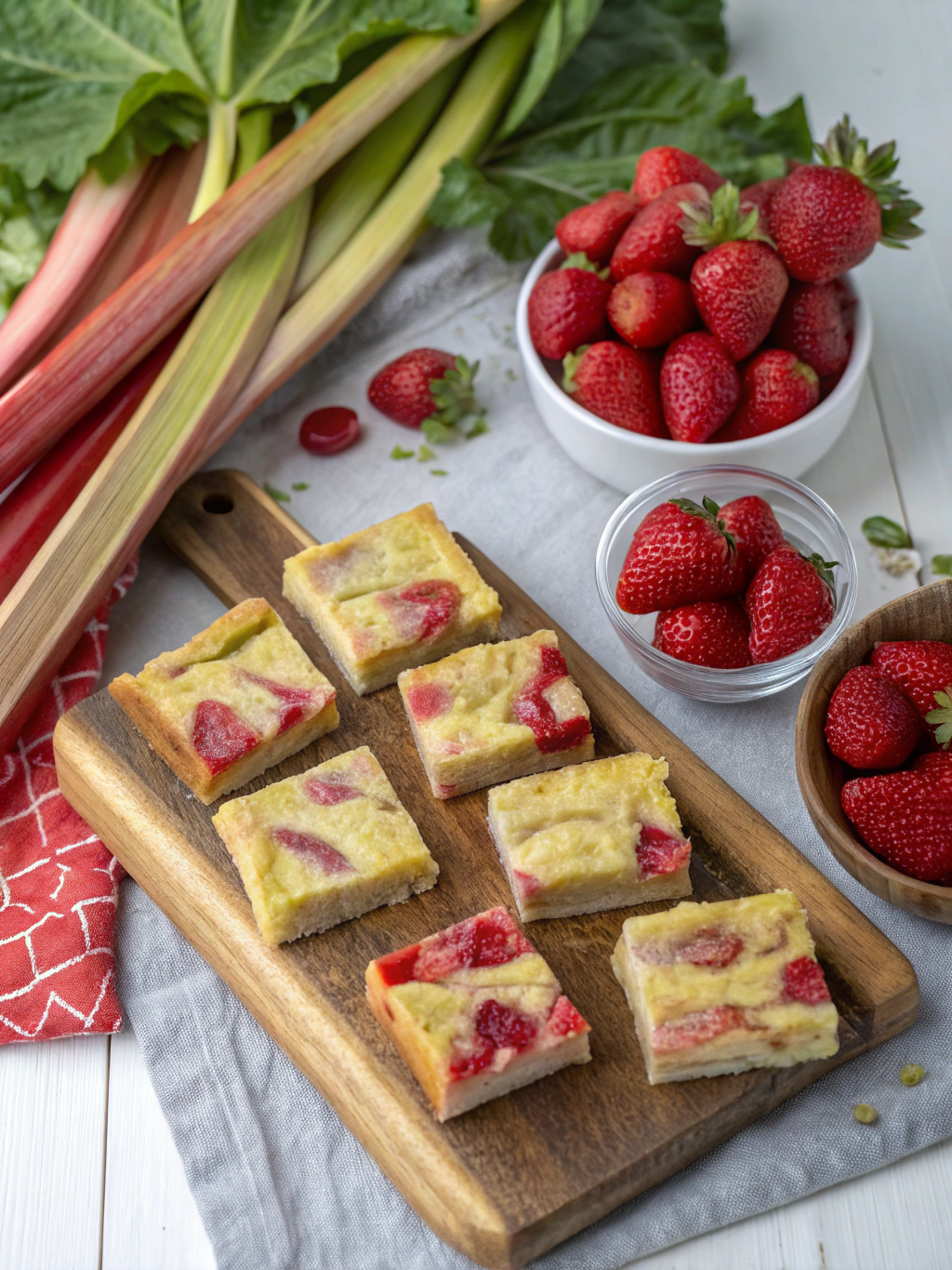 Ingredients for Rhubarb Custard Bars