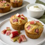 Rhubarb Muffins with Greek Yogurt
