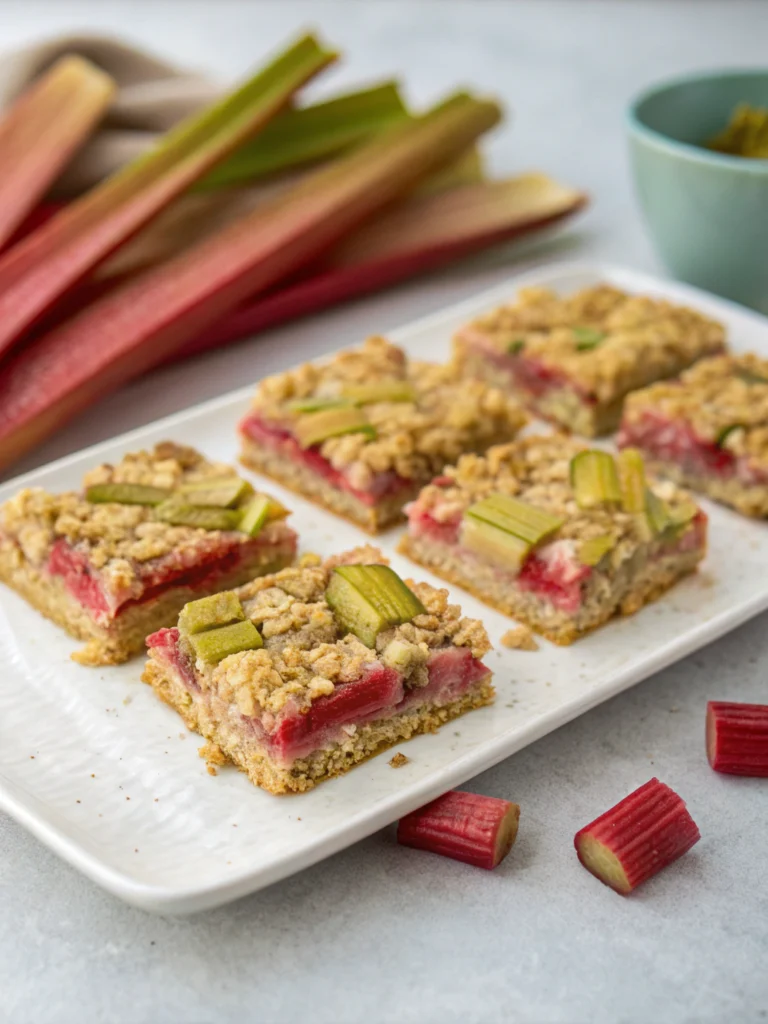 Rhubarb Oat Bars Recipe