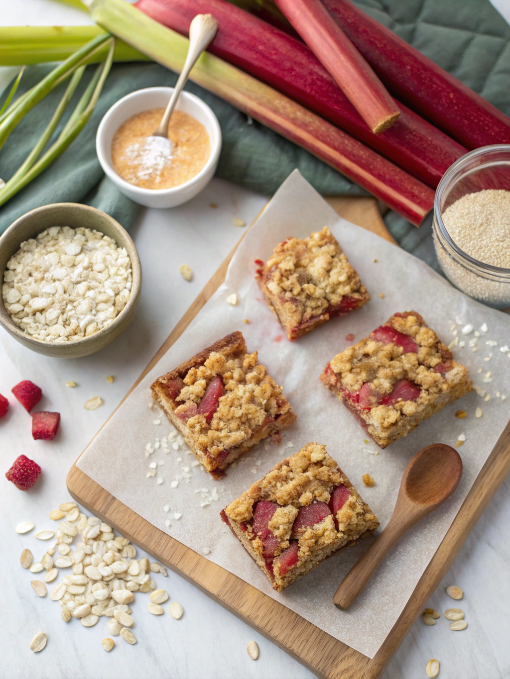 Rhubarb Oat Bars Ingredients