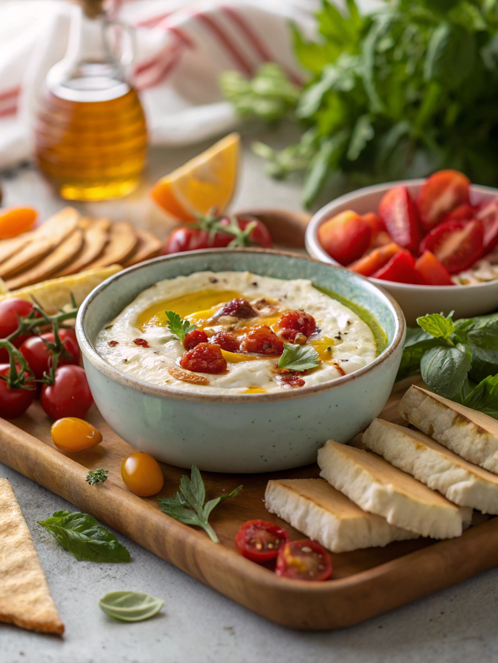 Ricotta Dip with Hot Honey Ingredients