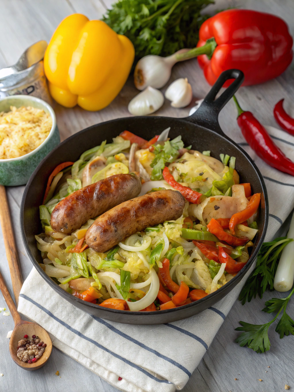 How to Cook the Best Sausage and Cabbage Stir Fry (30-Minutes) in 7 Easy Steps 3 How to Cook the Best Sausage and Cabbage Stir Fry (30-Minutes) in 7 Easy Steps