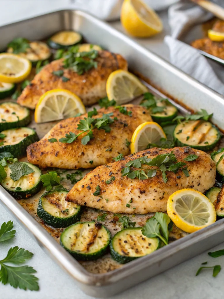 Sheet Pan Mediterranean Chicken & Zucchini