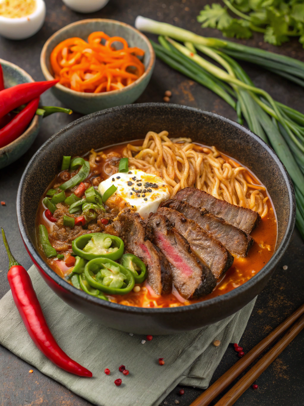 Ingredients for Spicy Korean Ramen