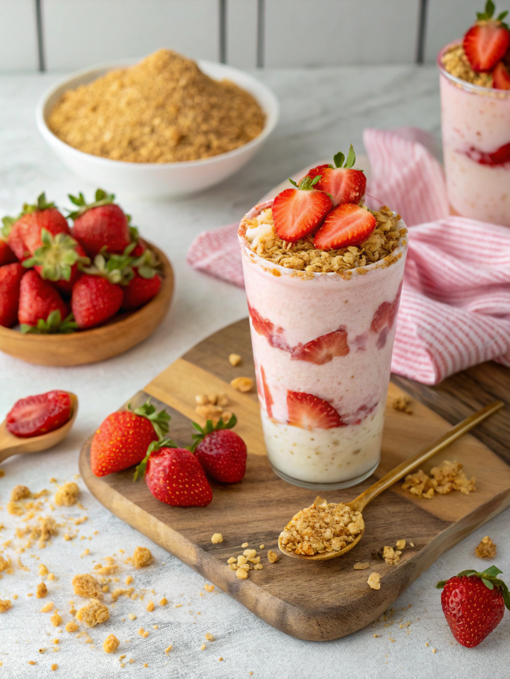 Strawberry Crunch Cheesecake Ingredients