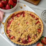 Strawberry Rhubarb Crumble Pie