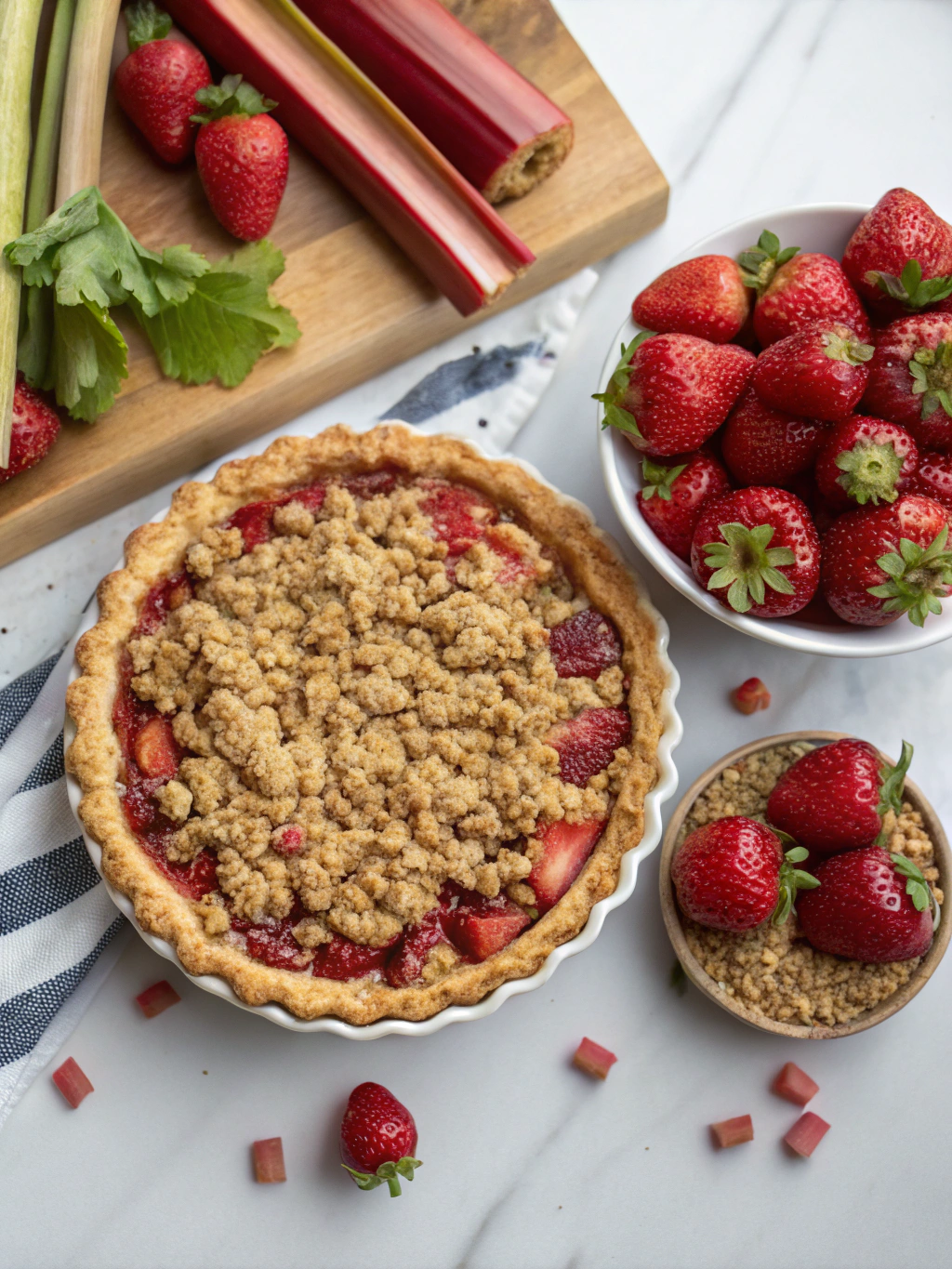 Strawberry Rhubarb Crumble Pie Ingredients