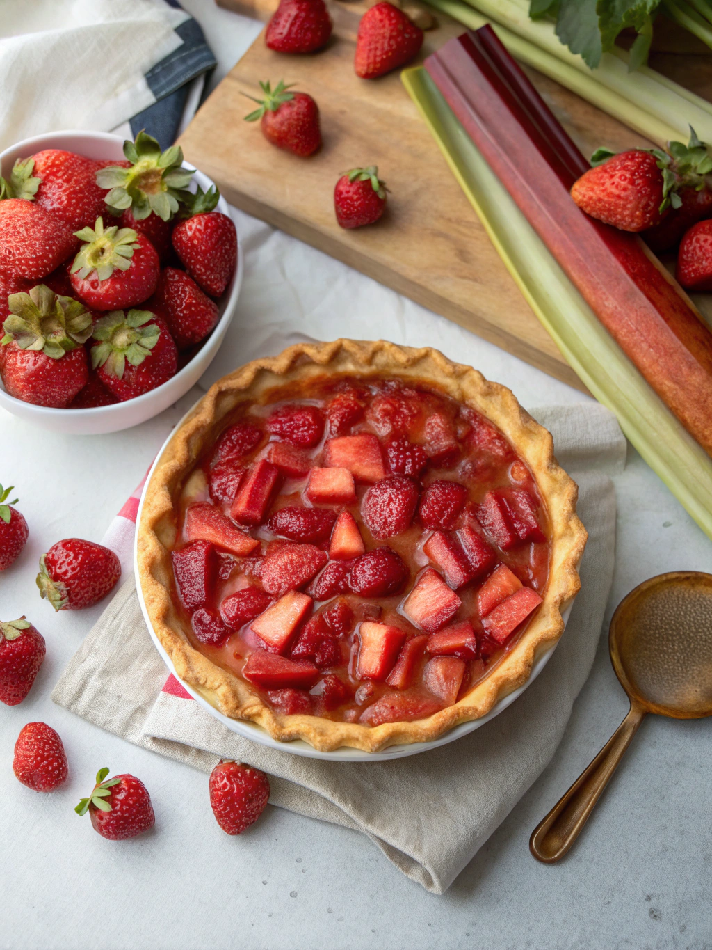 Strawberry Rhubarb Pie Ingredients