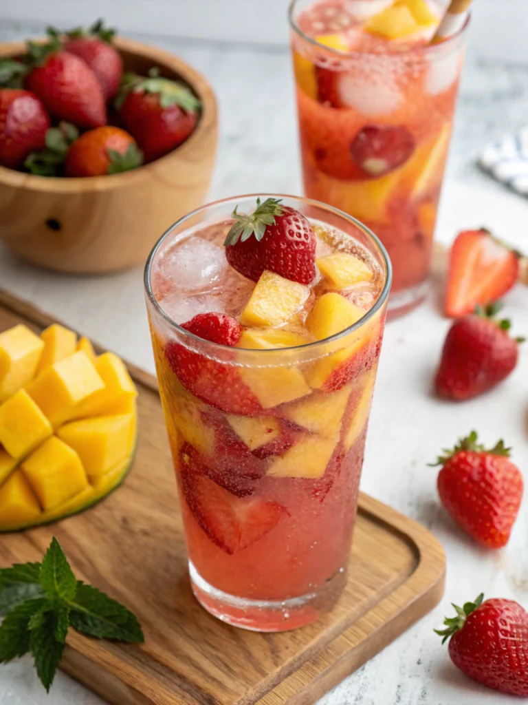 Strawberry mango lemonade